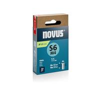 NOVUS TOOLS Tuercas de remache ciego de acero Ø 5,9 mm, rosca interior M4, 11 mm longitud, 50 piezas, 0,5 - 2,0 mm espesor del material, para fijaciones en chapas de acero