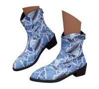 Novva - Botas de lluvia para mujer, suela de lengüeta, fácil de limpiar, clima frío, caminata por la ciudad, ajuste ancho, plantilla acolchada cómoda, azul claro, 36 EU