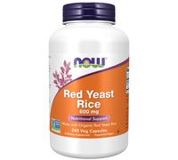 now - arroz de levadura roja 600 mg - 240 cápsulas vegetales