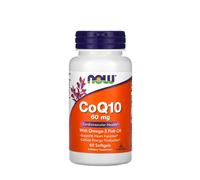 Now Coenzima Q10 + Omega 3 60mg Cápsulas x60