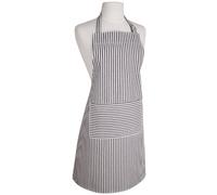 Now Designs Ahora diseños básicos de algodón Delantal de la Cocina Chef, Color Blanco Narrow Stripe Black