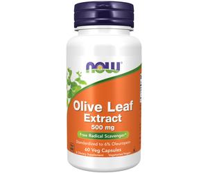now - extracto de hoja de olivo 500 mg - 60 cápsulas vegetales