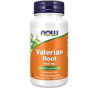 Now Food, Valerian Root (Raíz de Valeriana), 500mg, 100 Cápsulas veganas, Probado en Laboratorio, Vegetariano, Sin Soja, Sin Gluten, No GMO