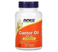 NOW Foods aceite de ricino (aceite de ricino) 650 mg, 120 comprimidos blandos