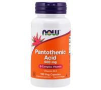 Now Foods Ácido Pantoténico (Vit. B5) 500mg 100 Cápsulas Vegetales