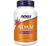 Now Foods, ADAM, Multivitamínico para Hombres, 60 Tabletas veganas, Testado en Laboratorio, Sin Gluten, Vegetariano, No-GMO
