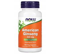 Now Foods Ginseng Americano 500 mg - 100 Cápsulas Vegetales
