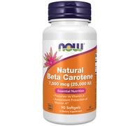 Now Foods Beta Caroteno Natural 7500 mcg (25000 IU) - 90 Cápsulas blandas