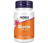 Now Foods, Biotin, 1000mcg, Vitamina B7, Alta Dosificación, 100 Cápsulas veganas, Testado en Laboratorio, Sin Gluten, Sin Soja, Vegetariano, No GMO