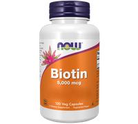 Now Foods Biotina 5000 mcg - 120 Cápsulas Vegetales