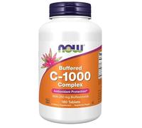 Now Foods Buffered C-1000 Complex (complejo de vitamina C tamponada), 1000 mg, con flavonoides, 180 comprimidos veganos