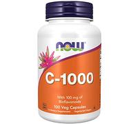 Now Foods, C-1000, Vitamina C, 1000mg, Ácido L-Ascórbico, 100 Cápsulas veganas, Testado en Laboratorio, Sin Gluten, Vegetarianas, Sin Soja, Sin OGM