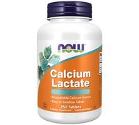 Now Foods, Calcium Lactate (Lactato de Calcio), Alta Dosis, 250 Tabletas veganas, Probado en Laboratorio, Sin Gluten, Vegetariano, Sin Soja, No GMO