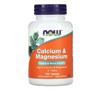 Now Foods - CALCIUM & MAGNESIUM | Calcio y Magnesio | Apoyo para la Salud Ósea y Relajación Muscular - 100 Tabletas