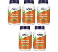 NOW Foods Cascara Sagrada, 450mg, 5X250 Cápsulas Kosher/Rhamnus Purshiana/Vegano