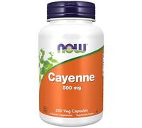 Now Foods, Cayenne (Cayena), 500mg, 250 Cápsulas veganas, Probado en Laboratorio, Vegetal, Sin Gluten, Sin Soja, Vegetariano