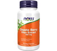 Now Foods, Chaste Berry Vitex Extract (Pimienta de Monje), 300mg, 90 Cápsulas veganas, Probado en Laboratorio, Vegetariano, Sin Gluten, Sin Soja, Vegetariano