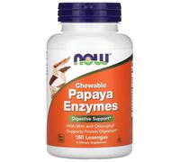Now Foods - Chewable Papaya Enzymes | Enzima de Papaya | Apoya la digestión y mejora la descomposición de nutrientes - 180 tabletas masticables