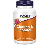 Now Foods, Choline & Inositol, 500mg, 100 Cápsulas veganas, Probado en Laboratorio, Vitamina B, Sin Gluten, Sin Soja, Vegetariano