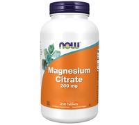 Now Foods, citrato de magnesio, 200 mg, 250 verduras. Tabletas - envío rápido