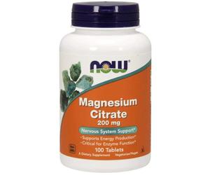 Now Foods Citrato de Magnesio 200mg 100 Tabletas