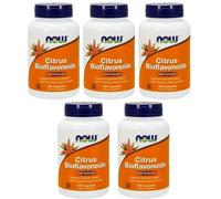 NOW Foods Cítrico Bioflavoides 1400mg 5X100 Tapas Ascorbic Ácido / Rutina/Kosher