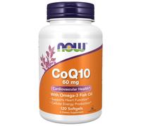 AHORA ALIMENTOS COQ10 CON ACEITE DE PESCADO OMEGA-3, 60 MG, 120 CÁPSULAS...