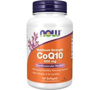 Now Foods CoQ10 con lecitina y vitamina E 600 mg - 60 cápsulas blandas