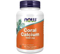 Now Foods, Coral Calcium, 1000mg, Alta Dosificación, Calcio de Coral, 100 Cápsulas veganas, Testado en Laboratorio, Sin Gluten, Sin Soja, Sin OGM, Vegetariano