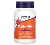 Now Foods - DAILY VITS | Multivitamínico de alta potencia con nutrientes esenciales - 30 cápsulas veganas