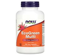 NOW Foods, EcoGreen Multi, sin hierro, 180 cápsulas vegetarianas