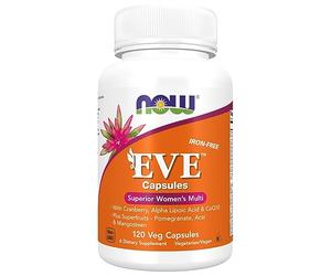 Now Foods, EVE, Multivitamínico para la Mujer, 120 Cápsulas veganas, Testado en Laboratorio, Sin Gluten, Vegetariano, No GMO