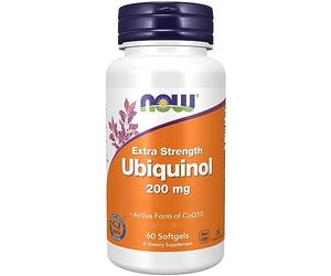 Now Foods, Extra Strength Ubiquinol, 200mg, Kaneka Ubiquinol, 60 Cápsulas blandas, Testado en Laboratorio, Sin Gluten, Sin Soja, No GMO