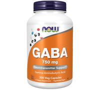 GABA 750 mg 200 cápsulas vegetales Now Foods