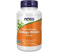 Now Foods, Ginkgo Biloba de doble fuerza, 120 mg, 100 vegetales. Cápsulas - e...