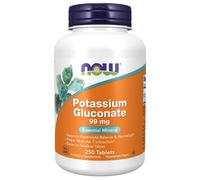 Now Foods, gluconato de potasio, 99 mg, 250 verduras. Tabletas - envío rápido