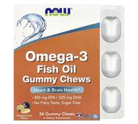NOW Foods - Gominolas de Aceite de Pescado Omega-3, Fruta de la Pasión - 36 unidades