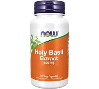 Now Foods, Holy Basil Extract (Extracto de Albahaca Santa), 500mg, 90 Cápsulas veganas, Probado en Laboratorio, Sin Soja, Sin Gluten, Vegetariano