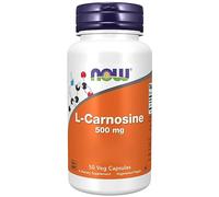 Now Foods, L-Carnosine (Beta-Alanil-L-Histidina), 500mg, 50 Cápsulas vegetales, Testado en Laboratorio, Sin Gluten, Vegetariano, Sin Soja, No GMO
