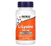 Now Foods - L-LYSINE 500 mg | L-Lisina 500 mg | Aminoácidos de alta dosis para apoyar el sistema inmunológico - 100 Tabletas