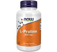 Now Foods, L-Proline, 500mg, 120 Cápsulas veganas, Aminoácido, Testado en Laboratorio, Sin Gluten, Vegetariano, Sin Soja, No GMO