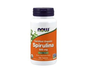 Now Foods La espirulina orgánica, 500 mg - 100 tabletas 100 Unidades 80 g