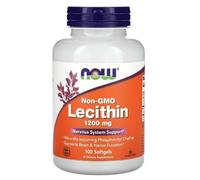 Now Foods - LECITHIN 1200 MG | Lecitina 1200mg (No GMO) | Apoyo para la salud del cerebro y el hígado - 100 Softgels