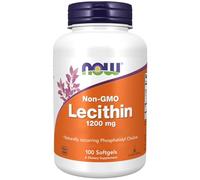 Now Foods, Lecithin (Lecitina de Soja), 1.200mg, Dosis Alta, 100 Cápsulas blandas, Probado en Laboratorio, Sin Gluten, No GMO