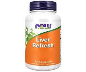 Now Foods, Liver Refresh, con Cardo Mariano, Schisandra y Mucho Más, 90 Cápsulas veganas, Testado en Laboratorio, Sin Soja, Sin Gluten, Vegetariano, No GMO