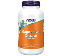 Now Foods, Magnesium Citrate (Citrato de Magnesio), 200mg, 250 Comprimidos veganos, Probado en Laboratorio, Minerales, Sin Gluten, Sin Soja, Vegetariano