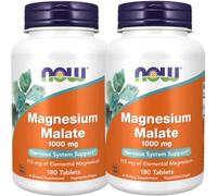 Now Foods Malato de Magnesio 1000mg 2x180 Tabletas