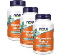 Now Foods Malato de Magnesio 1000mg 3x180 Tabletas