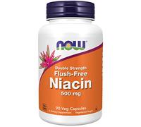 Now Foods, Niacina sin Efecto Flúor, 500mg, 90 Cápsulas veganas, Probado en Laboratorio, Vitamina B3, Sin Soja, Sin Gluten, Vegetariano