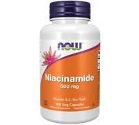 NOW Foods Niacinamida (vitamina B3) sin enrojecimiento, 500 mg